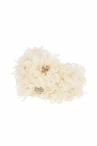 Handmade silk bridal headpiece with Swarovski stones - Image 3